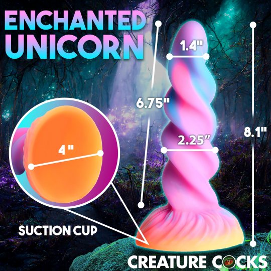 Moon Rider Glow in the Dark Unicorn Dildo