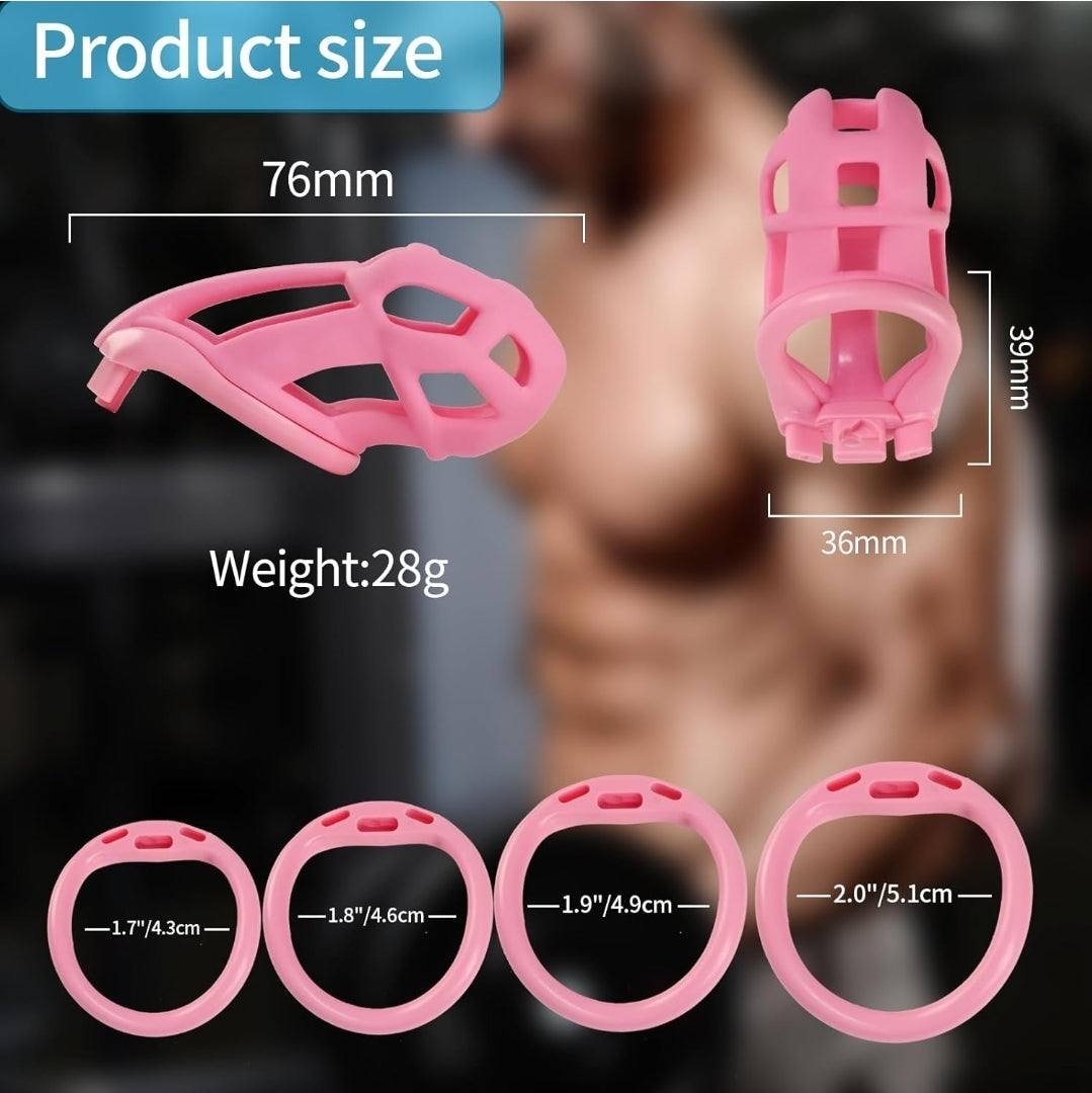 Cock Cage Pink/Airport safe. Size