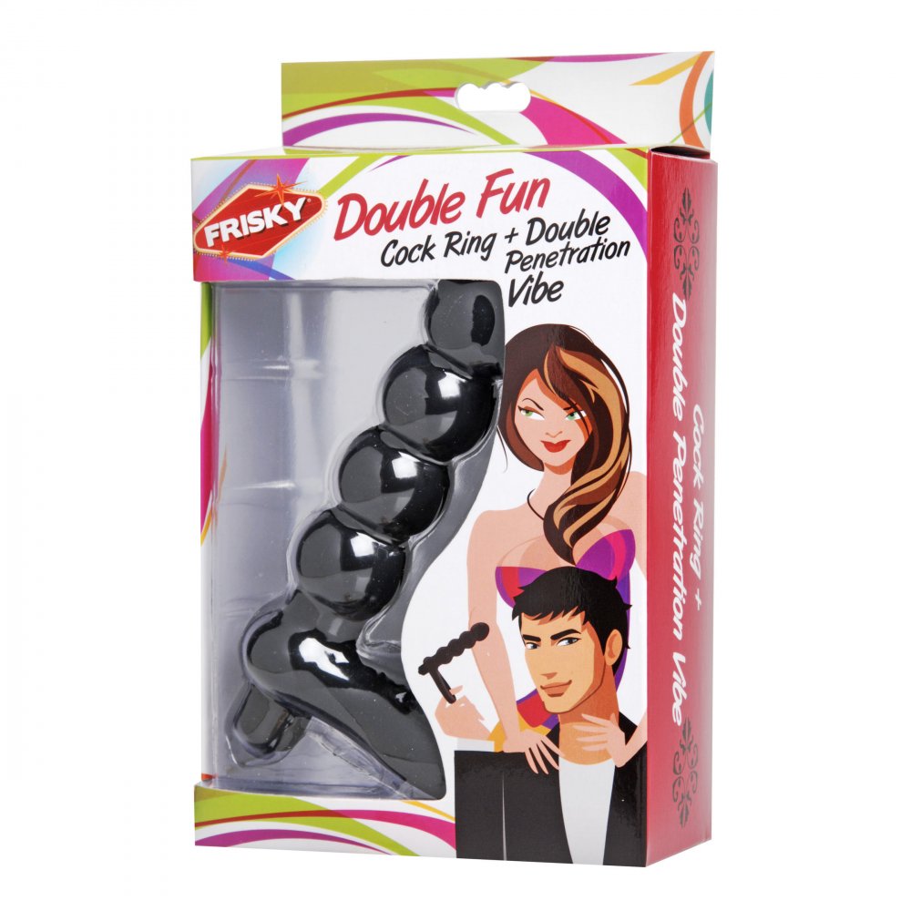 Double Fun Cock Ring w/ Double Penetration and Vibe