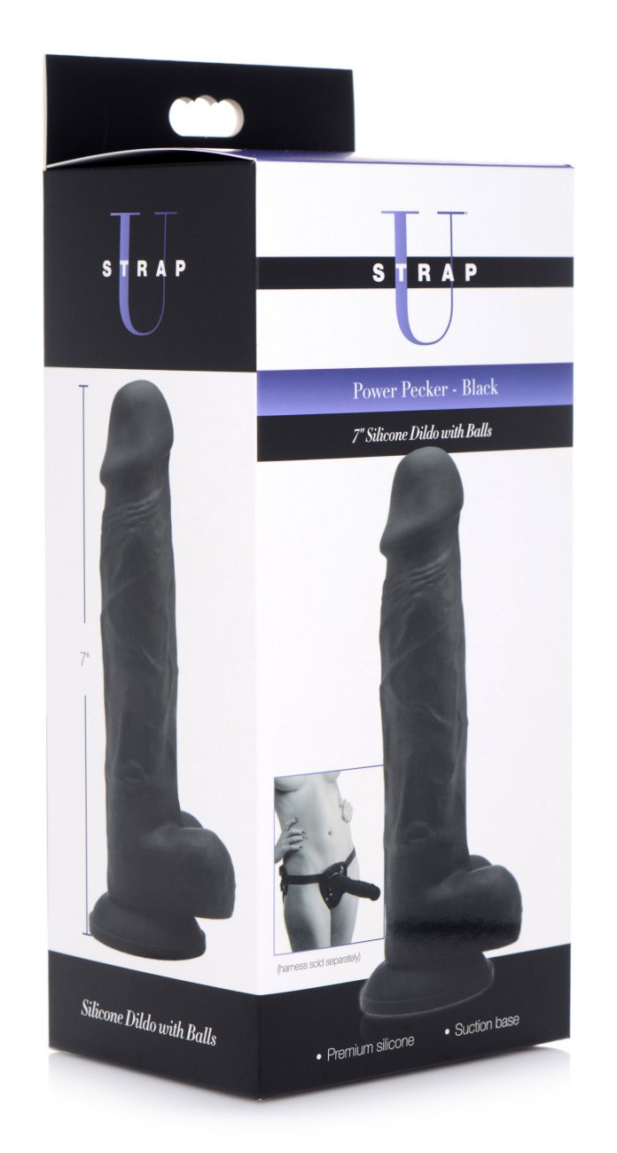 Power Pecker 7 Inch Silicone Dildo with Suction Cup