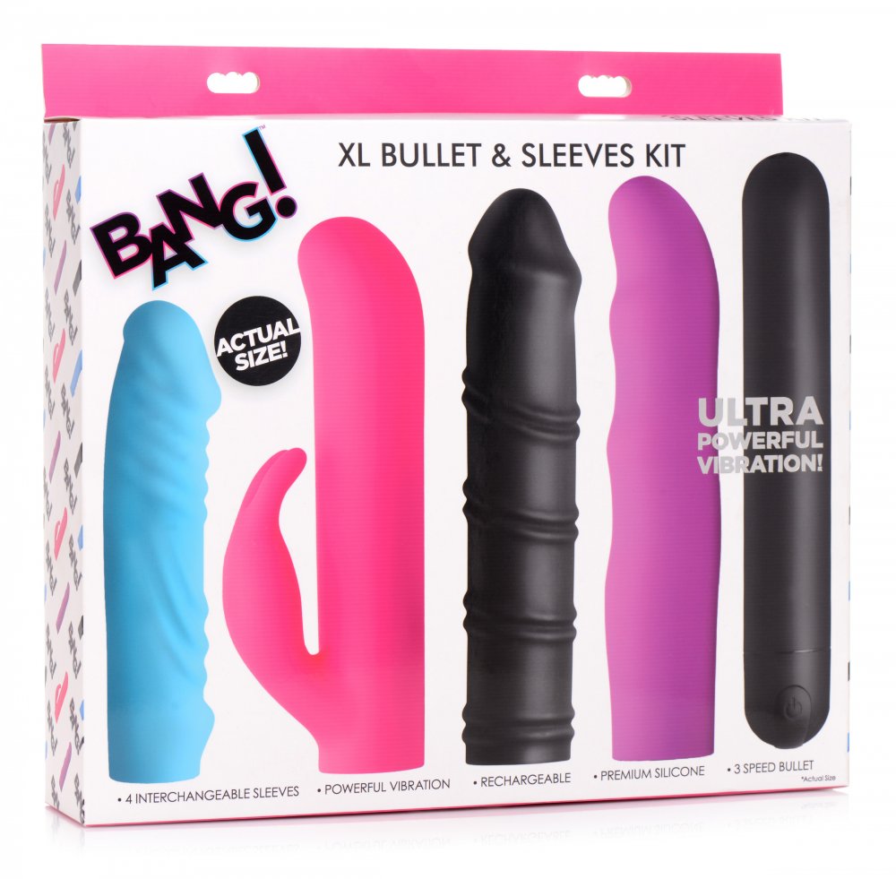 4-in-1 XL Silicone Bullet and Sleeves