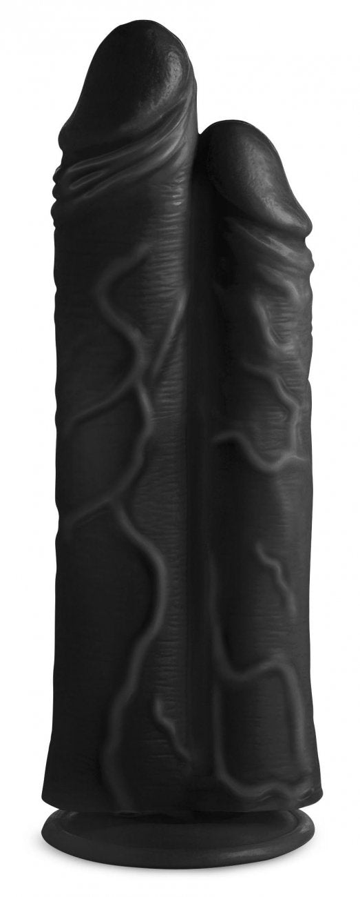 Double Stuffer 10 Inch Dildo Black