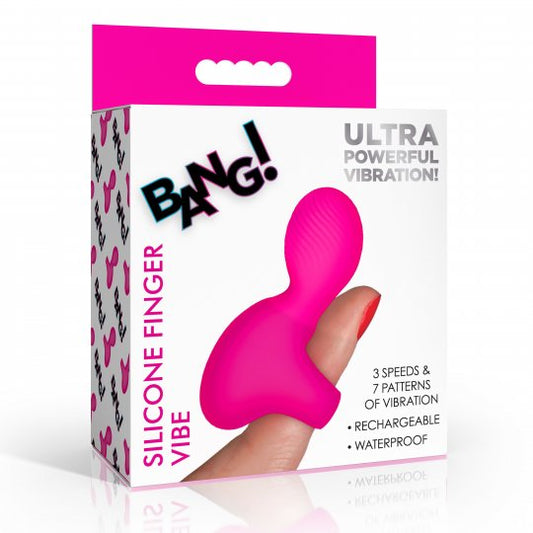 Silicone Finger Vibrator Pink