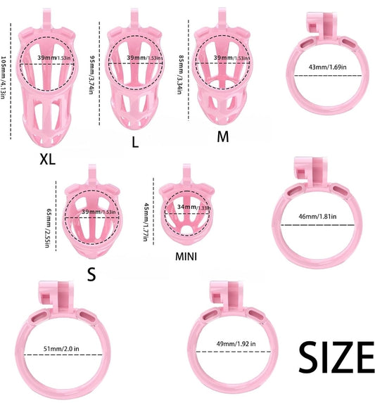 Cock Cage Pink/Airport safe. Size